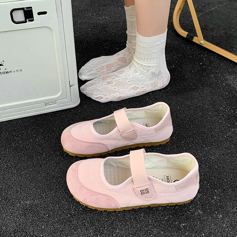 Damen Komfortable Ballerinas mit verstellbarem Riemen und atmungsaktivem Innenfutter R&B