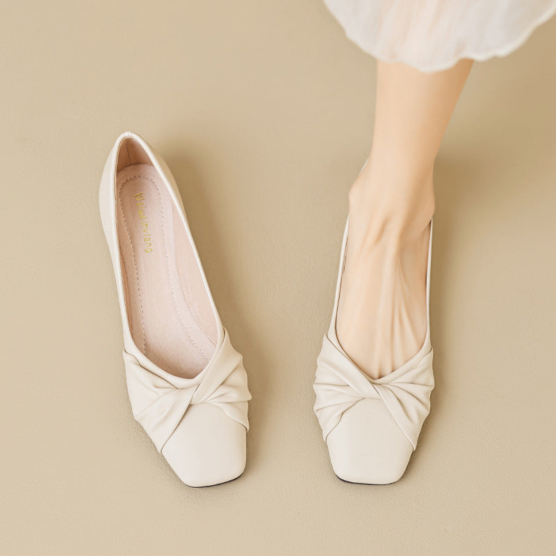 Damen Ballerinas mit elegantem Knotendesign und bequemer Sohle