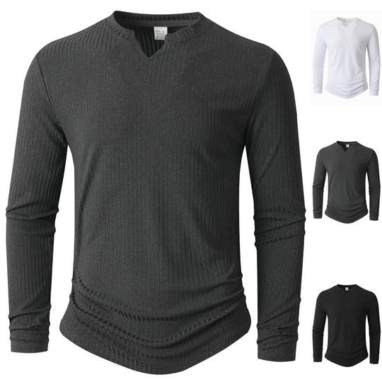 Herren Langarmshirt mit innovativer Rippstruktur R&B