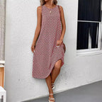 Damen lässiges Midi-Kleid mit asymmetrischem Schnitt und raffinierten Akzenten R&B