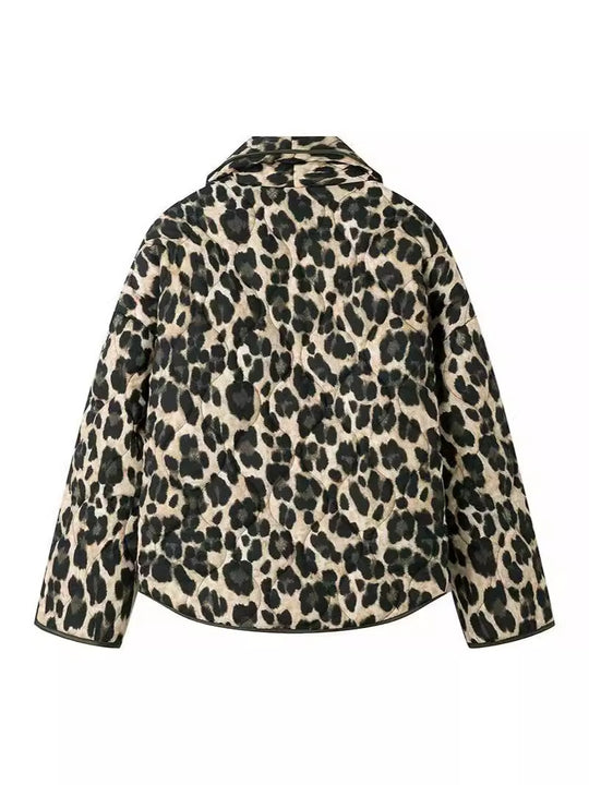 Damen modische Leo-Jacke im lässigen Schnitt mit praktischen Taschen R&B