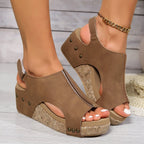 Damen Wedge-Sandaletten mit atmungsaktiver Strickoberfläche und anatomischem Fußbett R&B