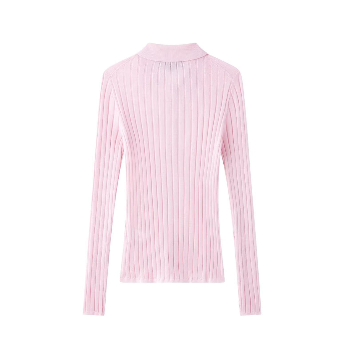 Damen elegante Strickbluse mit feiner Rippstruktur R&B