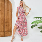Damen Maxi Kleid mit floralem Design R&B
