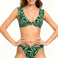 Damen Triangel-Bikini mit Rüschen und floralem Design R&B