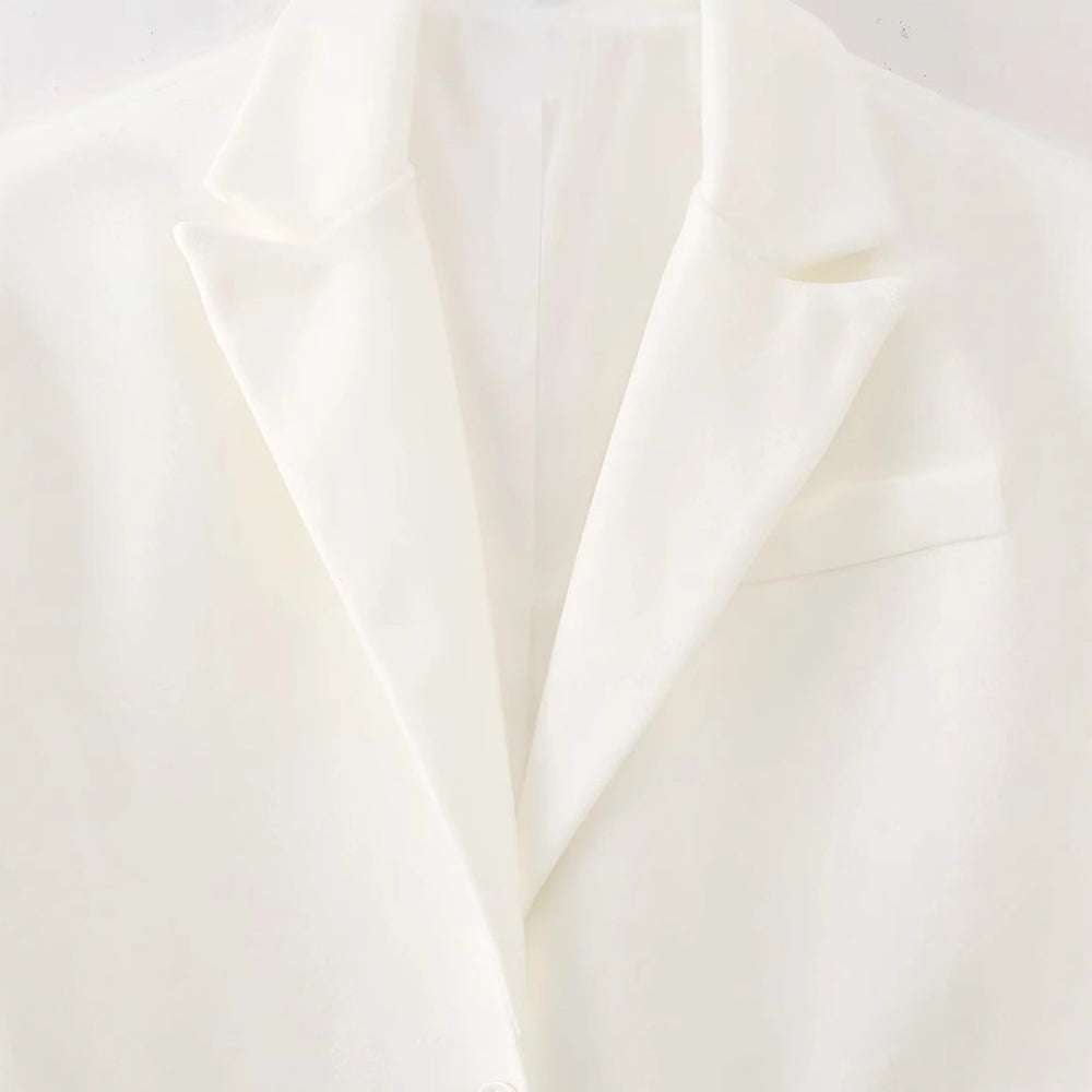 Damen elegante Longjacke mit fransigen Details R&B