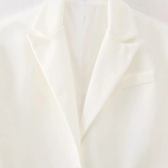 Damen elegante Longjacke mit fransigen Details R&B