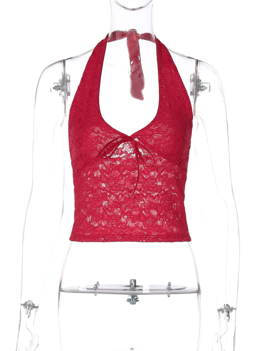 Damen Haltertop aus feiner Spitze R&B