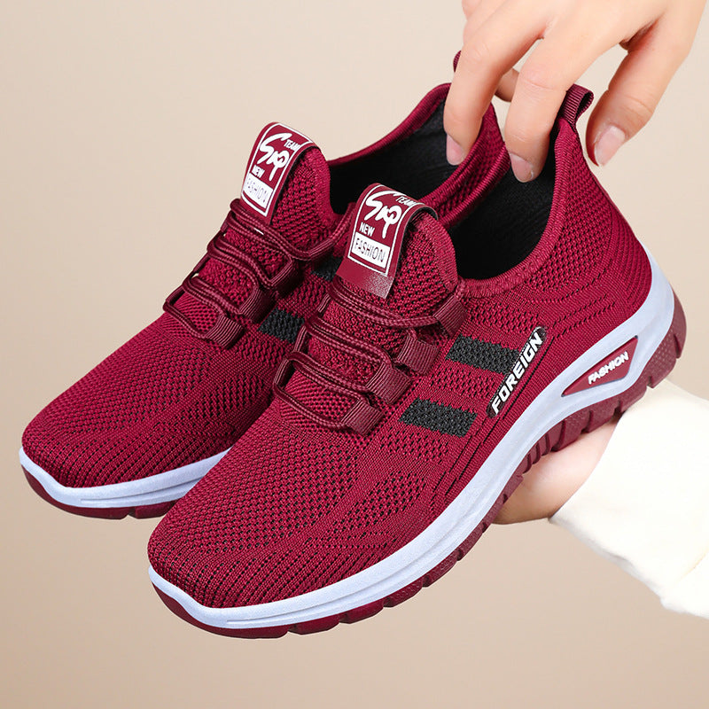 Damen Sportliche Mesh-Sneaker mit atmungsaktiver Struktur und dämpfender Sohle