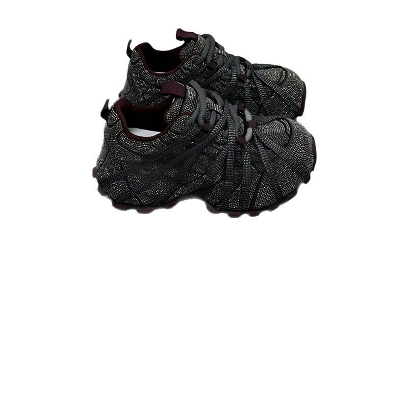 Damen modische Sneaker mit elegantem Strassdesign R&B