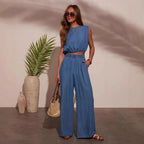 Damen Denim zwei-teiliges Set R&B