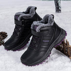 Damen Warmgefütterte Winterstiefel mit rutschfester Sohle und Klettverschluss R&B