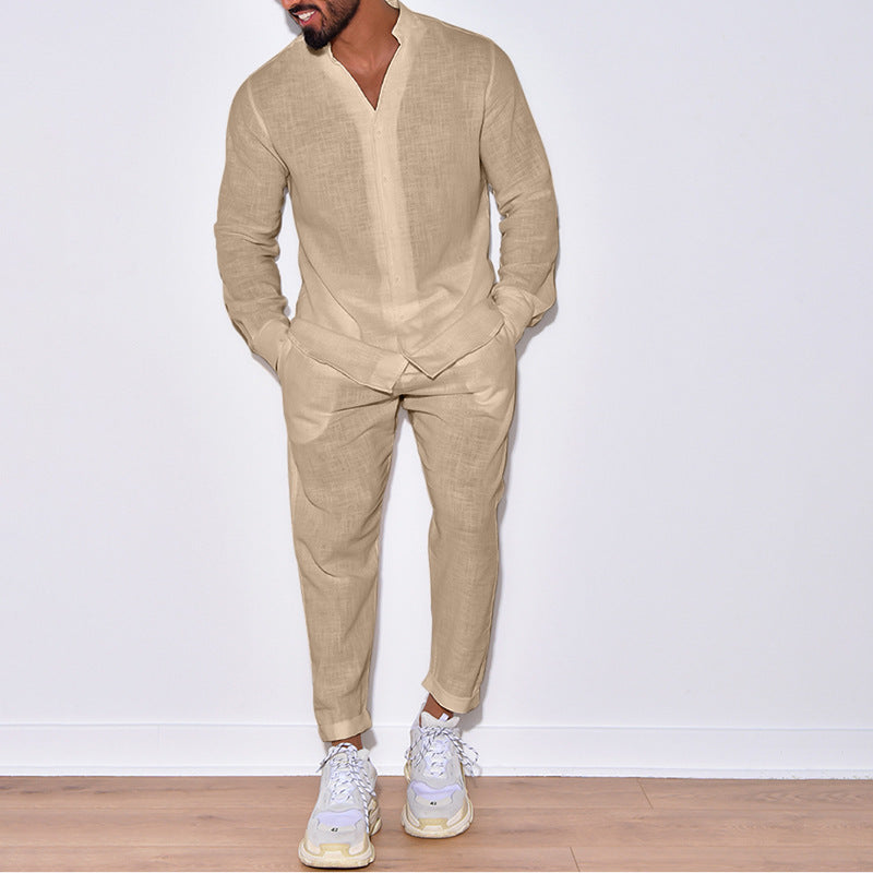 Herren Leinenanzug mit modernem Schnitt und lässigem Look