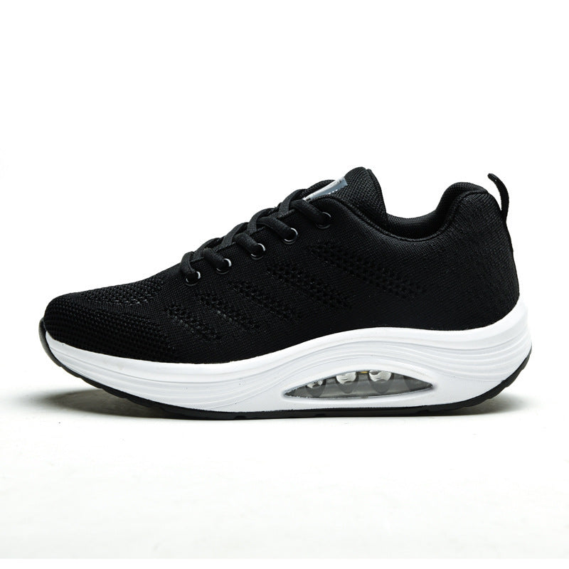 Damen nan atmungsaktiver Strick-Gehkomfort-Sneaker mit integrierter Luftfederung und ergonomischer Rockersohle R&B