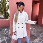 Damen eleganter und strukturierter Mantel im doppelten Design R&B