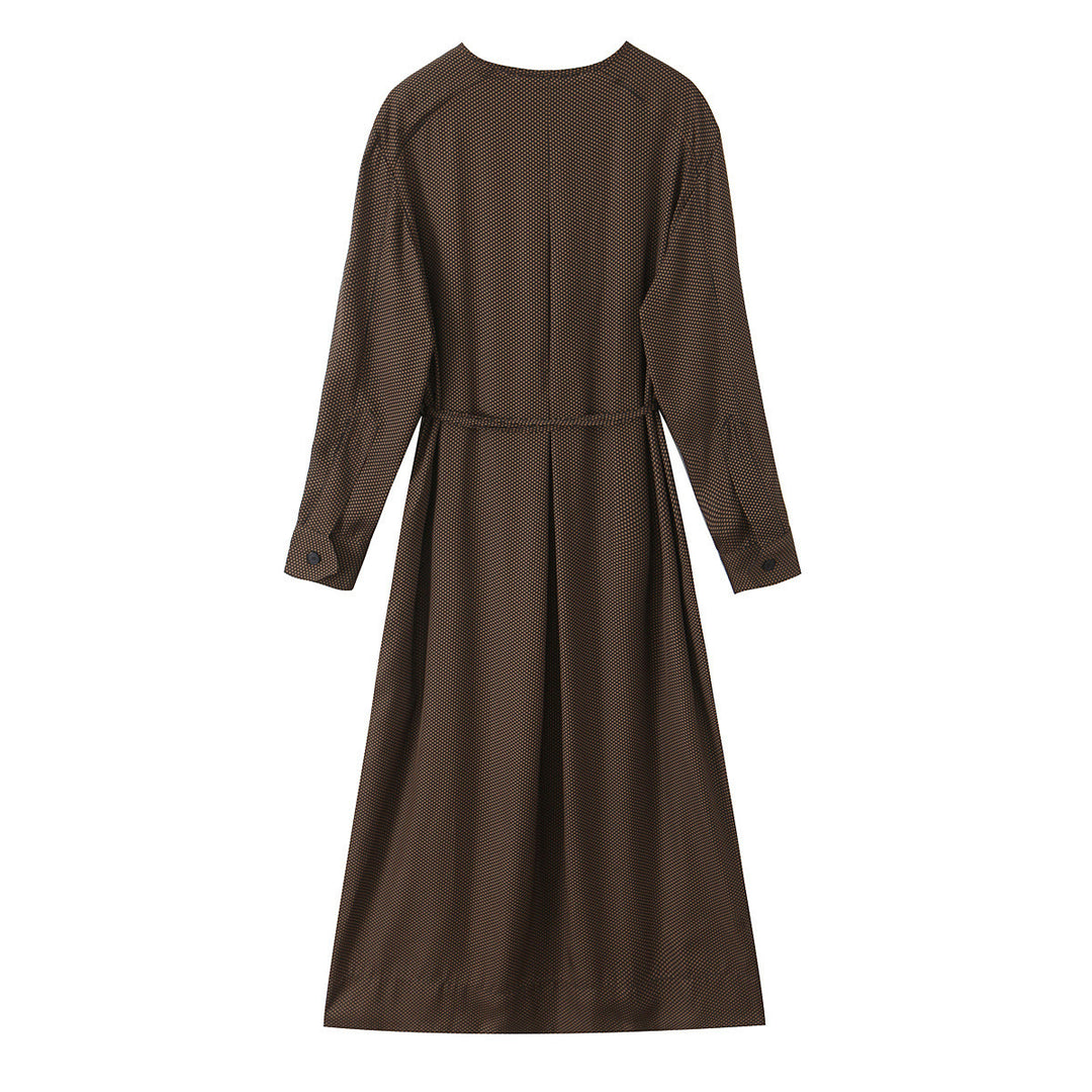 Damen Midikleid mit Knopfleiste und taillierbarem Gürtel R&B