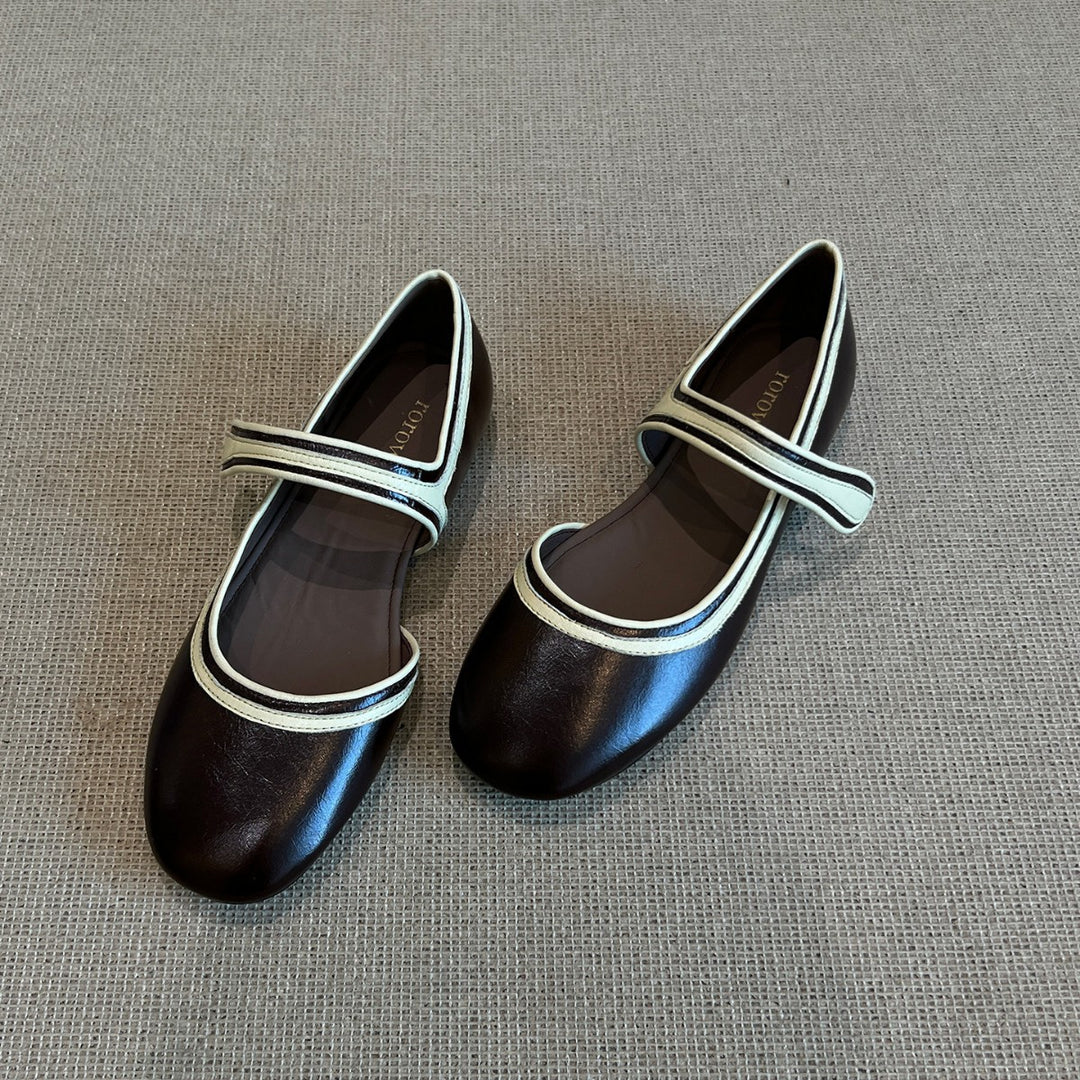 Damen Ballerinas mit modischen Riemchen R&B