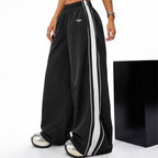 Damen Sportliche Freizeithose mit elastischem Bund und weitem Bein EB