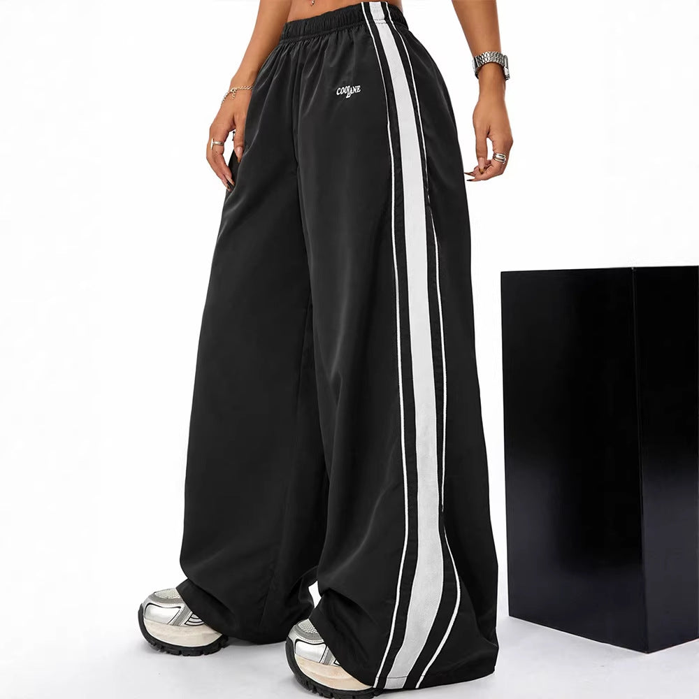 Damen Sportliche Freizeithose mit elastischem Bund und weitem Bein EB
