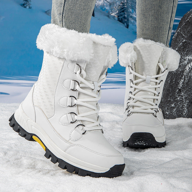 Damen isolierte Winterstiefel mit rutschfester Sohle und weichem Innenfutter R&B