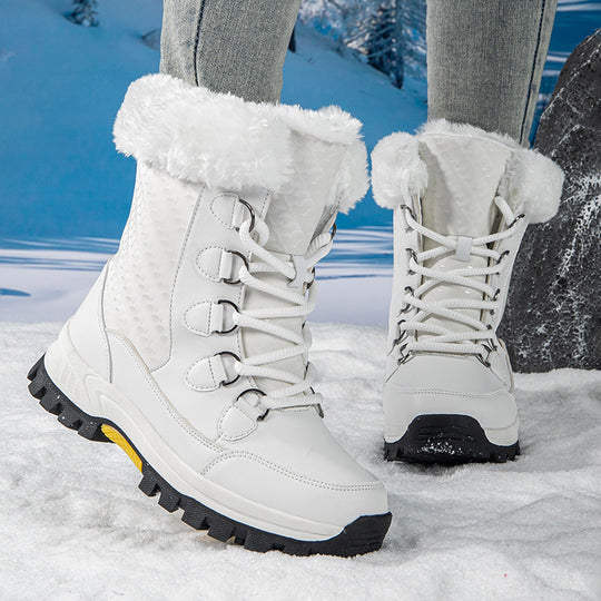 Damen isolierte Winterstiefel mit rutschfester Sohle und weichem Innenfutter R&B