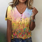 Damen Glitzernde V-Pullover Bluse