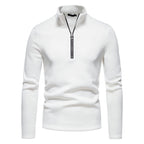 Herren sportlicher Pullover mit hohem Kragen und innovativem Reißverschluss R&B