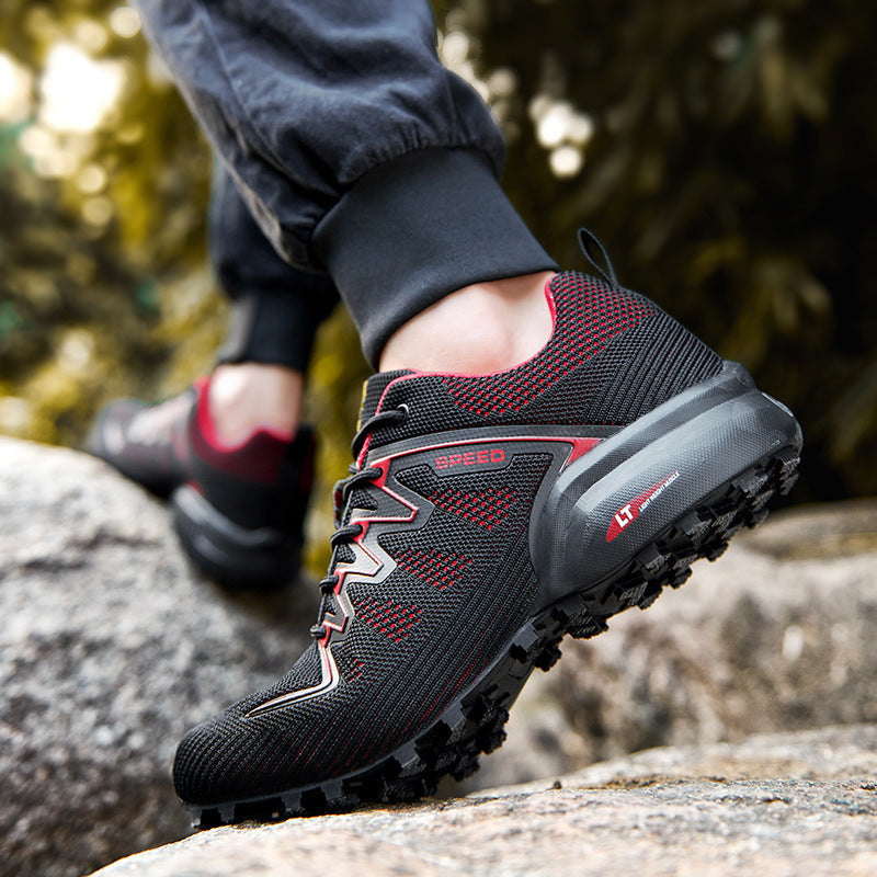 Damen Sportliche Trail-Laufschuhe mit atmungsaktiver Oberflächenstruktur und rutschfester Sohle R&B