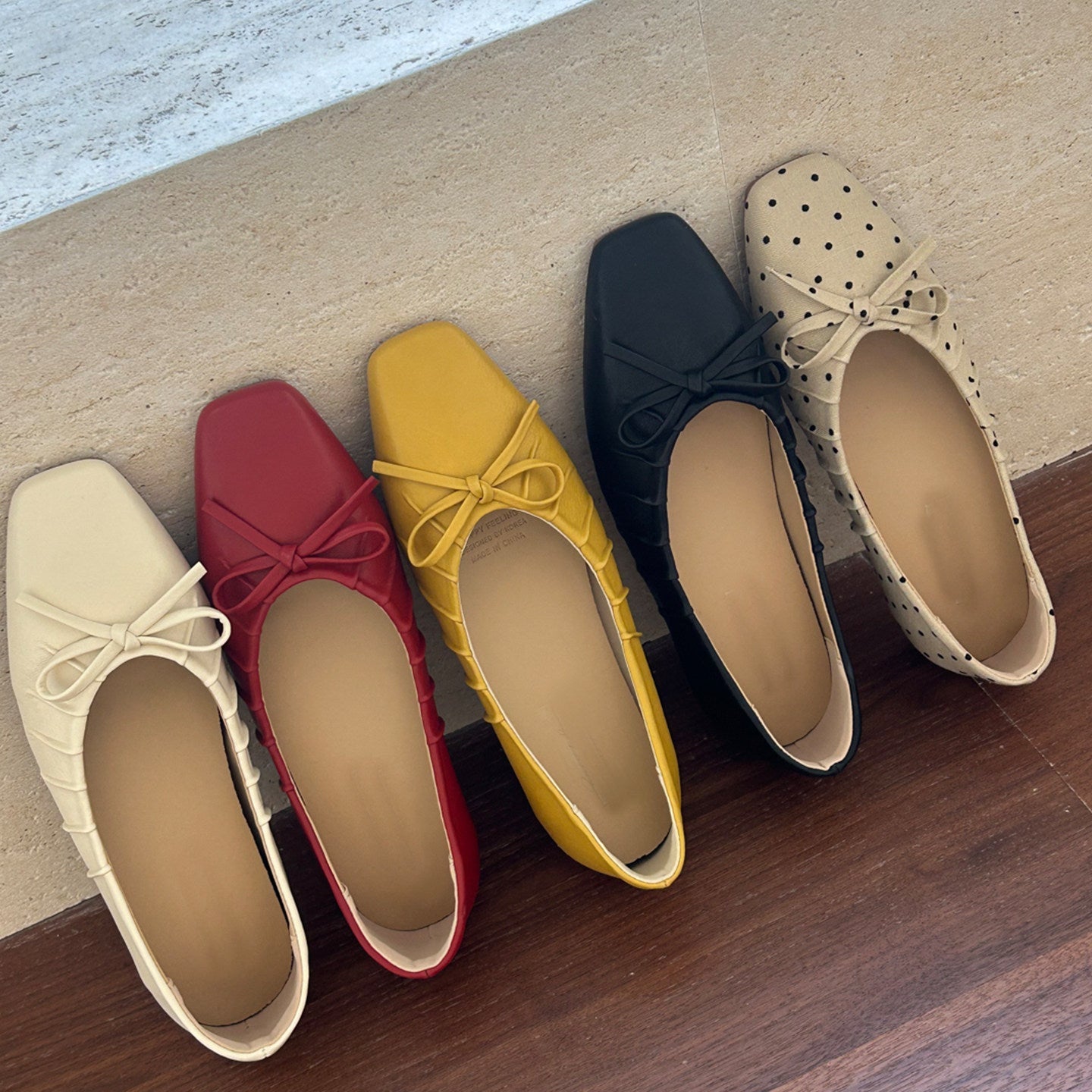 Damen Ballerinas mit zierlichem Schleifendesign und gepolsterter Innensohle R&B