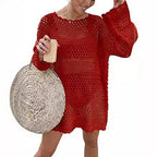 Damen luftiges Häkelkleid R&B