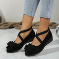 Damen Ballerina-Schuhe mit verstellbaren Riemen und elegantem Schleifendetail R&B