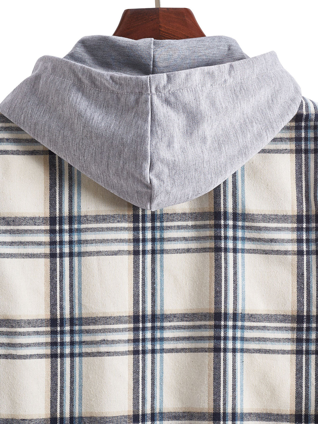 Herren Übergangsbluse mit Kapuze und kariertem Design R&B