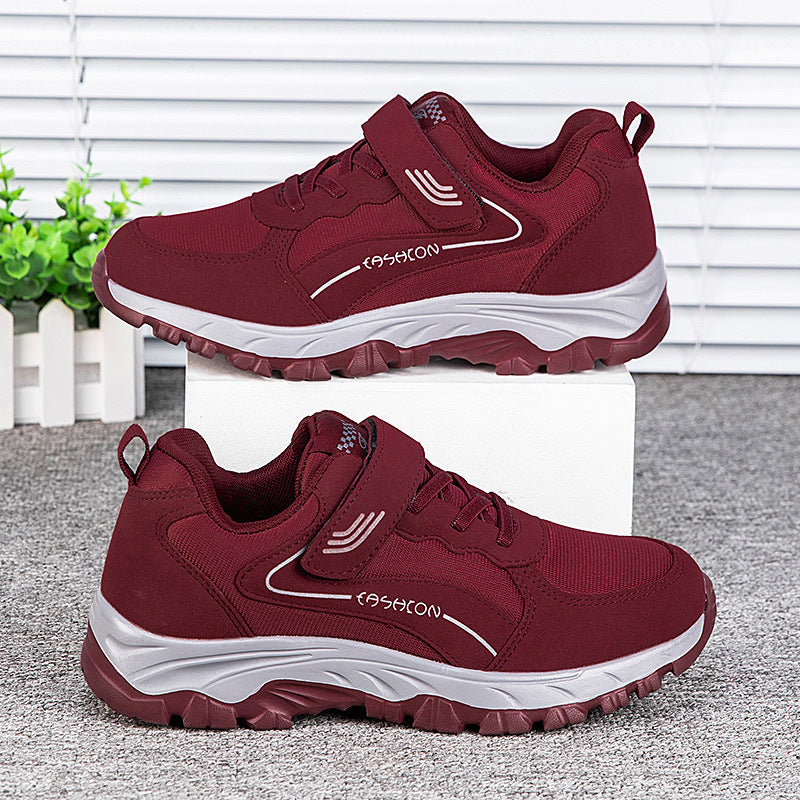 Damen Sportliche Sneaker mit verstellbarem Klettverschluss und stabiler Sohle R&B