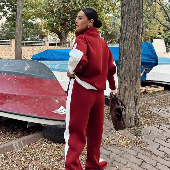Damen sportlicher Jogginganzug mit modischem Schnitt und elastischen Bündchen R&B
