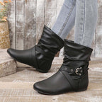 Vintage Flache Stiefel R&B