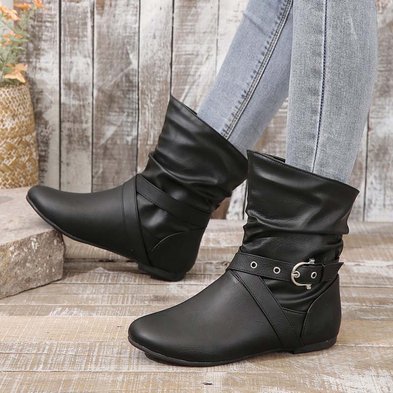 Vintage Flache Stiefel R&B