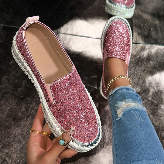 Damen Glitzernde Slip-On Sneakers mit flexiblem Sohlenprofil R&B