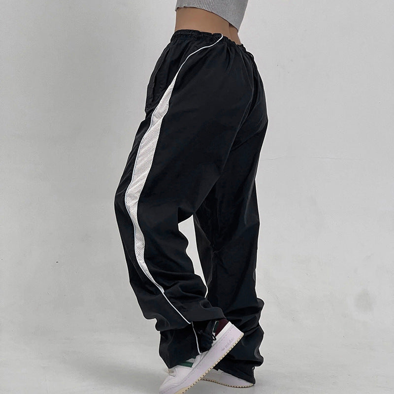 Damen Sportliche Freizeithosen mit luftiger Mesh-Seitenbesatz R&B