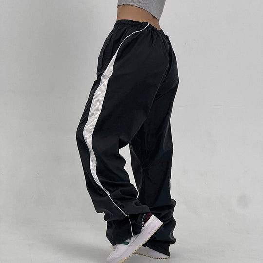 Damen Sportliche Freizeithosen mit luftiger Mesh-Seitenbesatz R&B