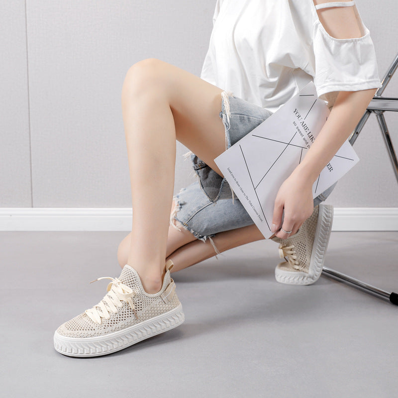 Damen Sportliche und atmungsaktive Sneaker mit flexiblem Sohlenprofil R&B