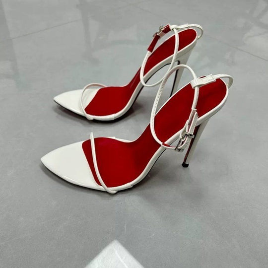 Damen High Heel Sandalen mit zartem Riemendesign R&B