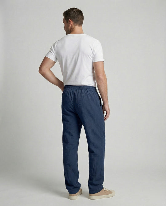 Herren Bequeme Freizeithose mit elastischem Bund und USA-Flaggenapplikation R&B