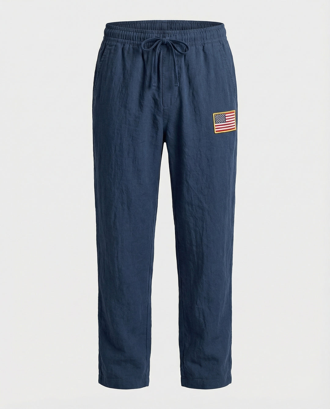 Herren Bequeme Freizeithose mit elastischem Bund und USA-Flaggenapplikation R&B