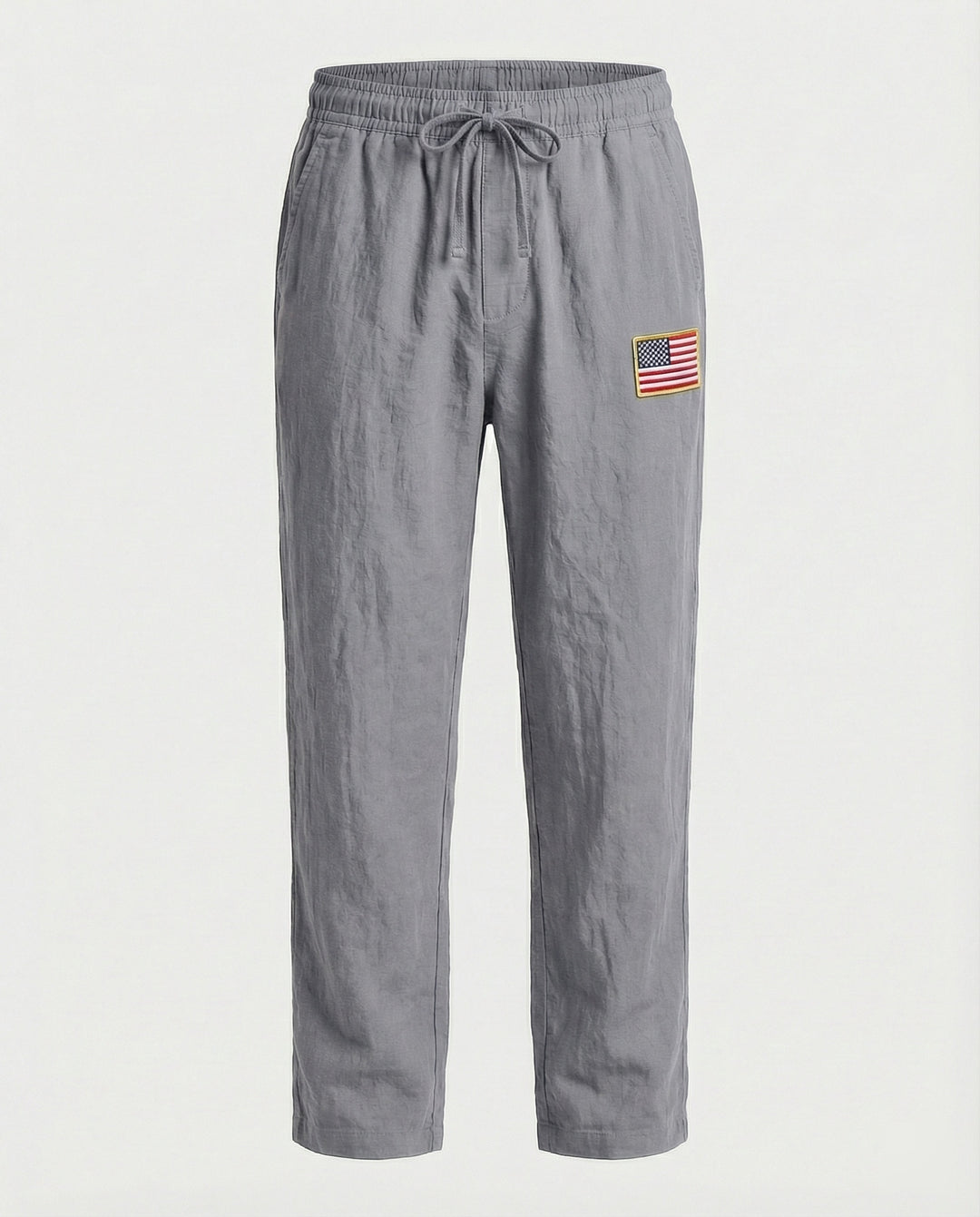Herren Bequeme Freizeithose mit elastischem Bund und USA-Flaggenapplikation R&B