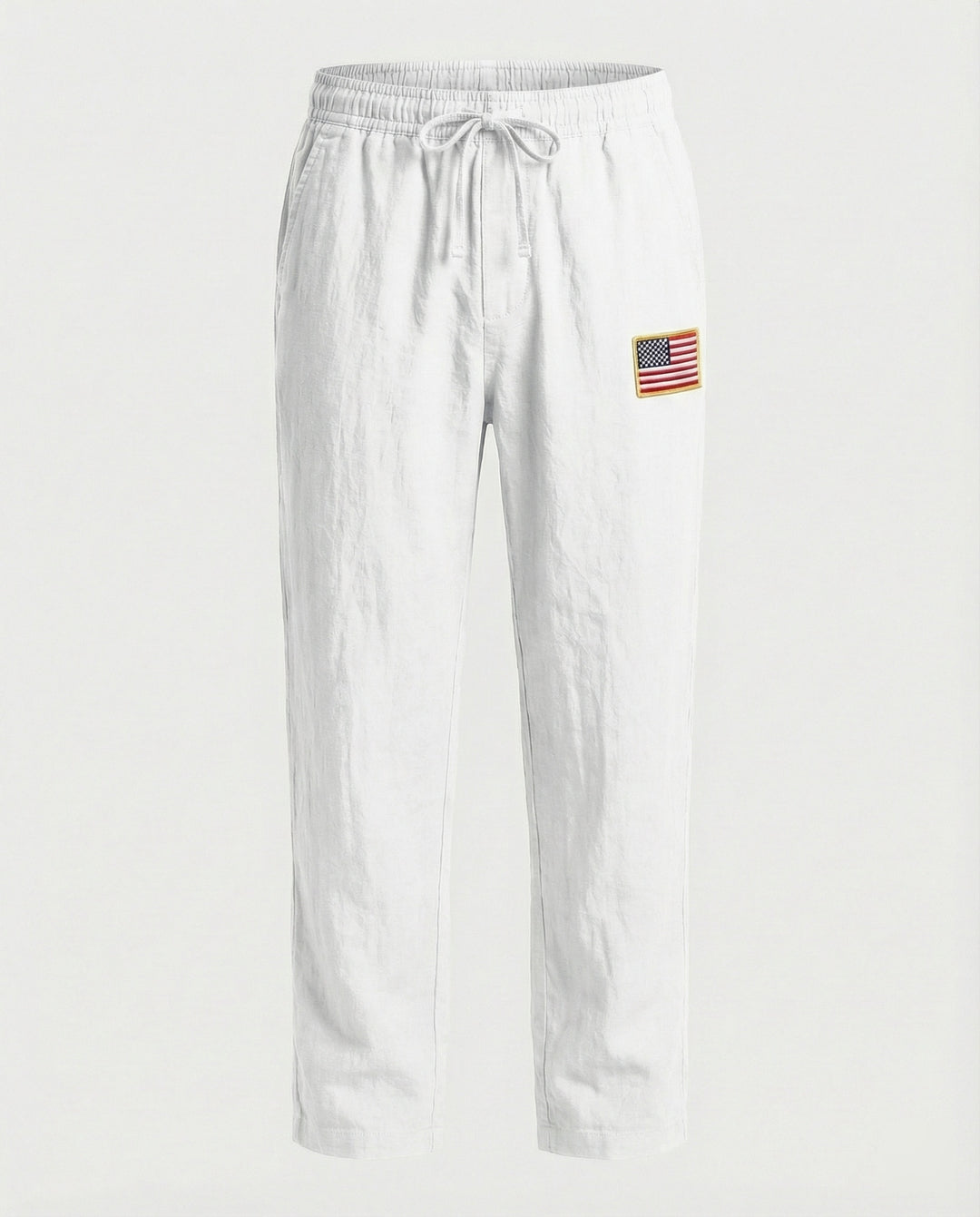 Herren Bequeme Freizeithose mit elastischem Bund und USA-Flaggenapplikation R&B