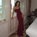 Damen Elegantes Maxi-Kleid mit raffiniertem Tailleneinsatz und Raffung R&B