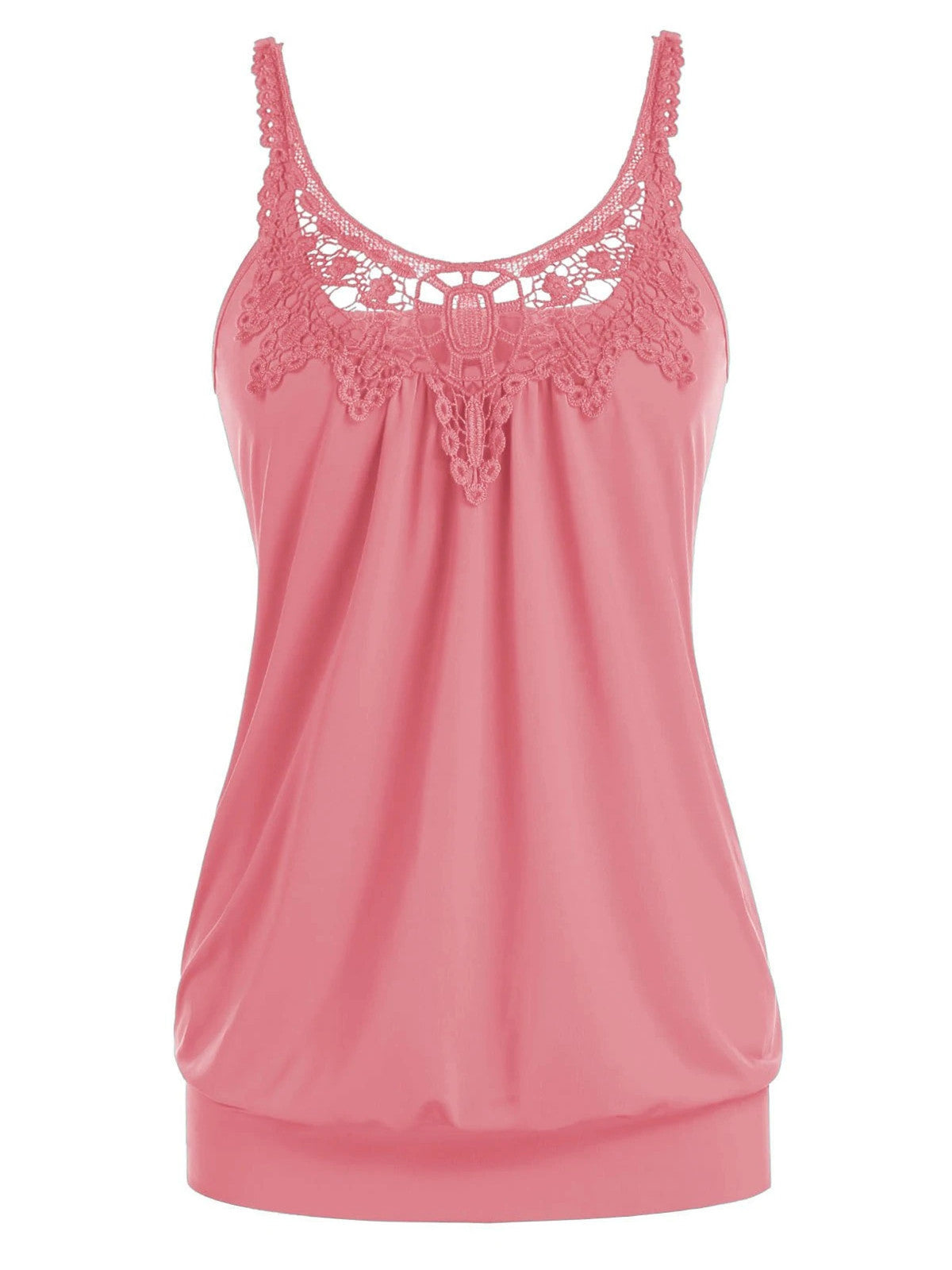 Damen Elegantes Spitzentop mit raffinierten Trägern und lockerer Passform R&B
