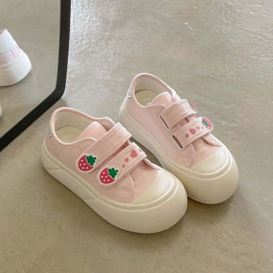 Damen bequeme und verspielte Sneaker mit Klettverschluss von R&B