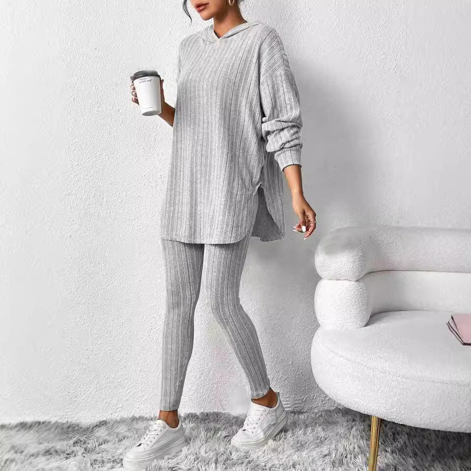 Damen lässiges Lounge-Outfit mit oversized Pullover und Leggings R&B