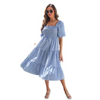 Damen Maxi-Kleid mit Karomuster R&B